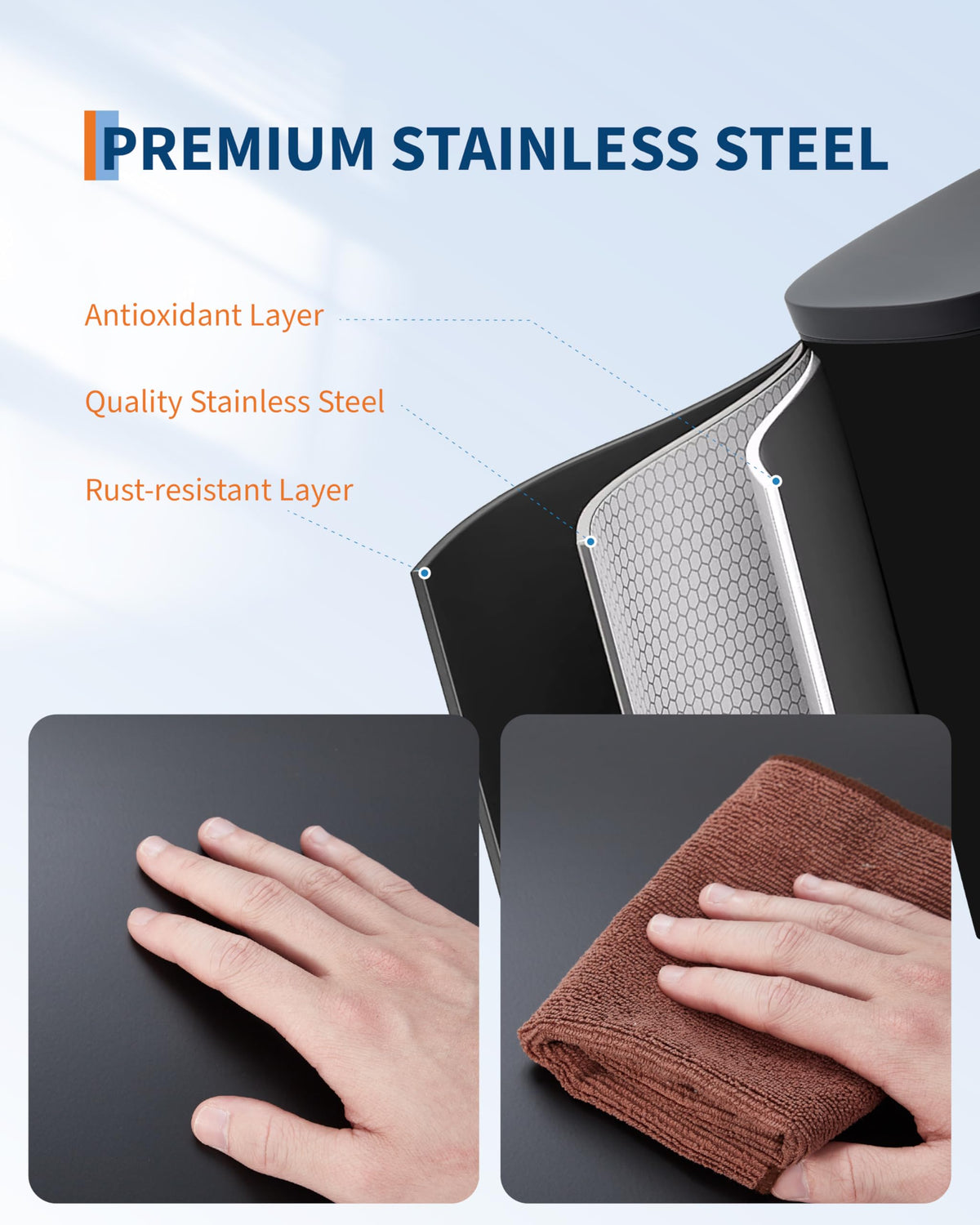 13.2 gal Slim Step Trash Can M23385