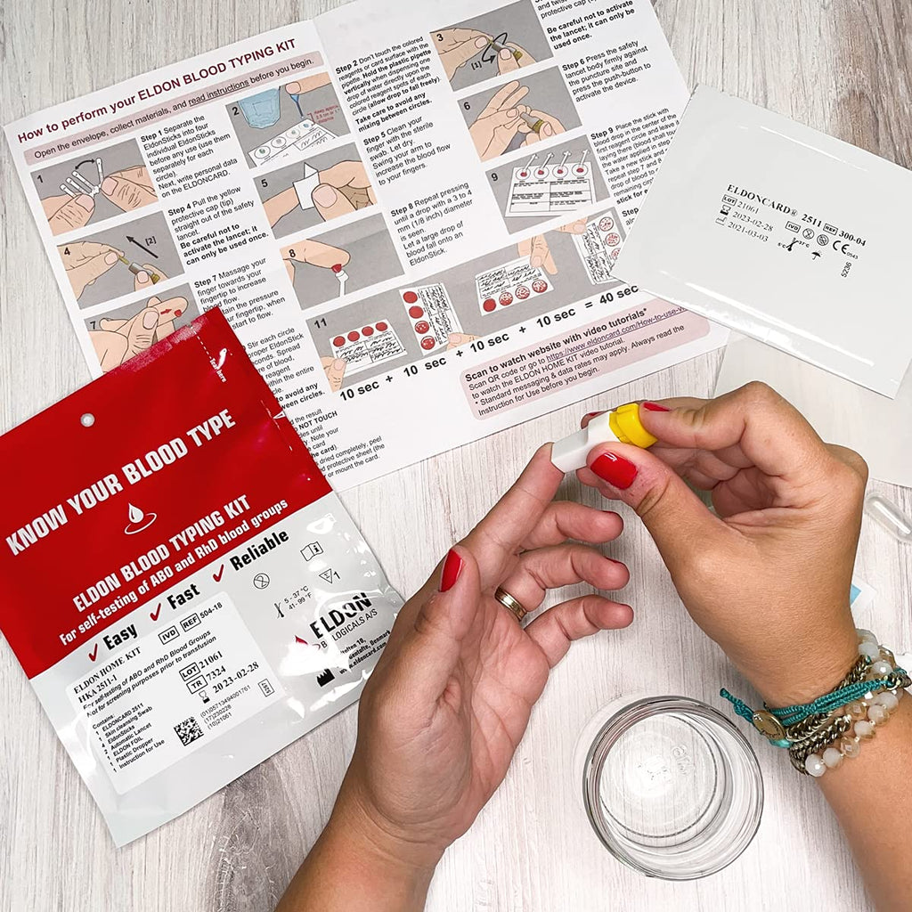 Home Blood Typing Kit 6 Kits O8931