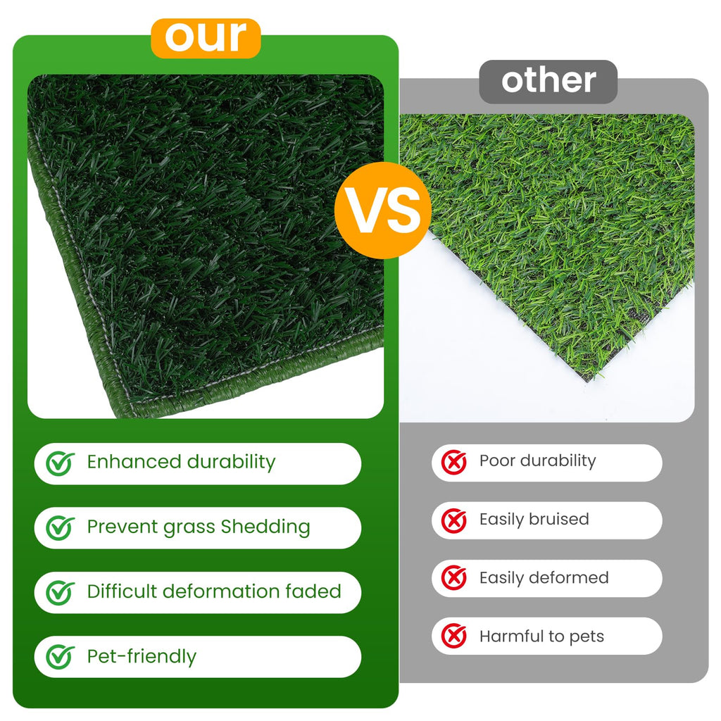 Artificial Grass Dog Potty Pad with Tray F190