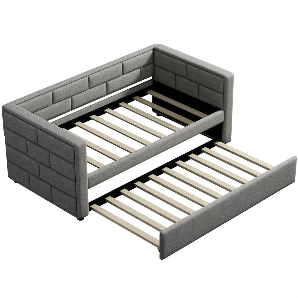 Twin Upholstered Daybed with Trundle H256