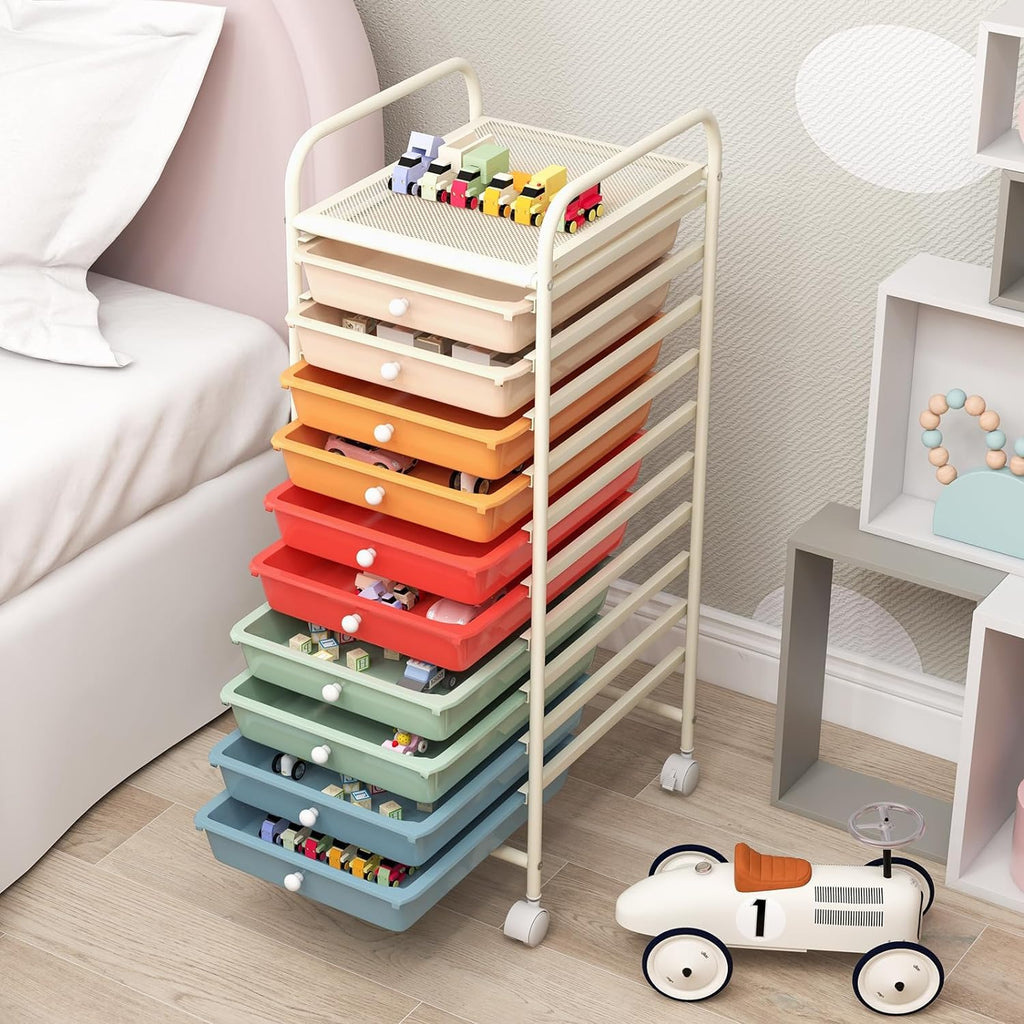 10 Drawer Rolling Storage Cart W746579
