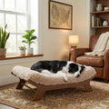 Wood Dog Bed Frame with Foam Mattress S75668