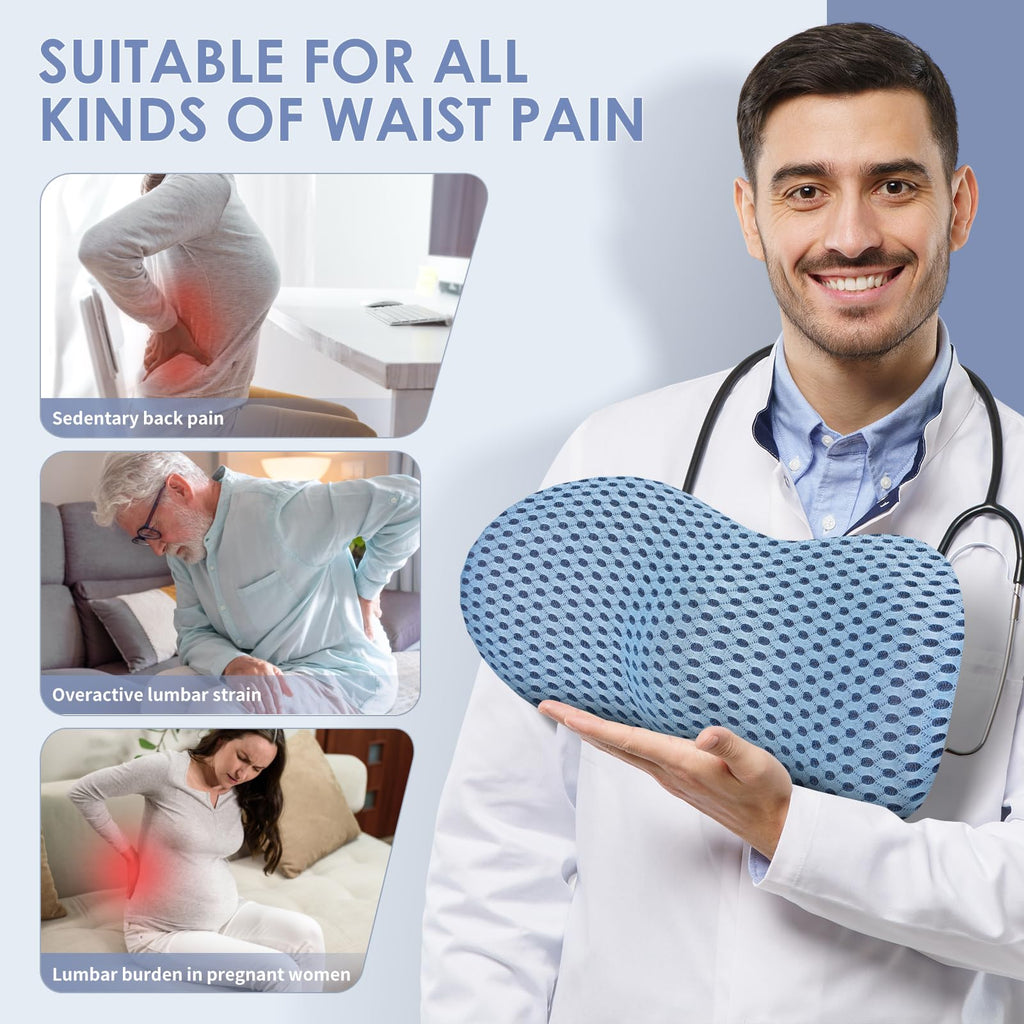 Blue Ergonomic Lumbar Support Pillow K857465