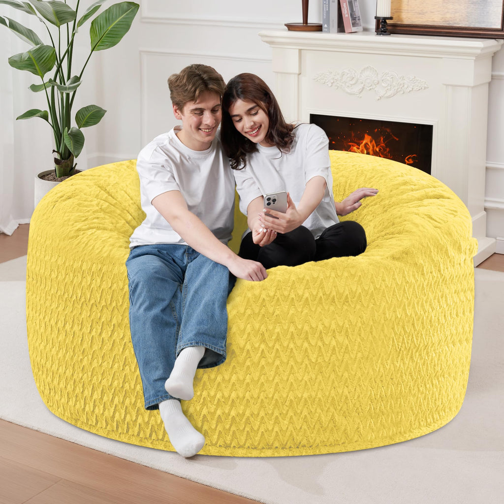 3FT Yellow Memory Foam Bean Bag Chair Y962904