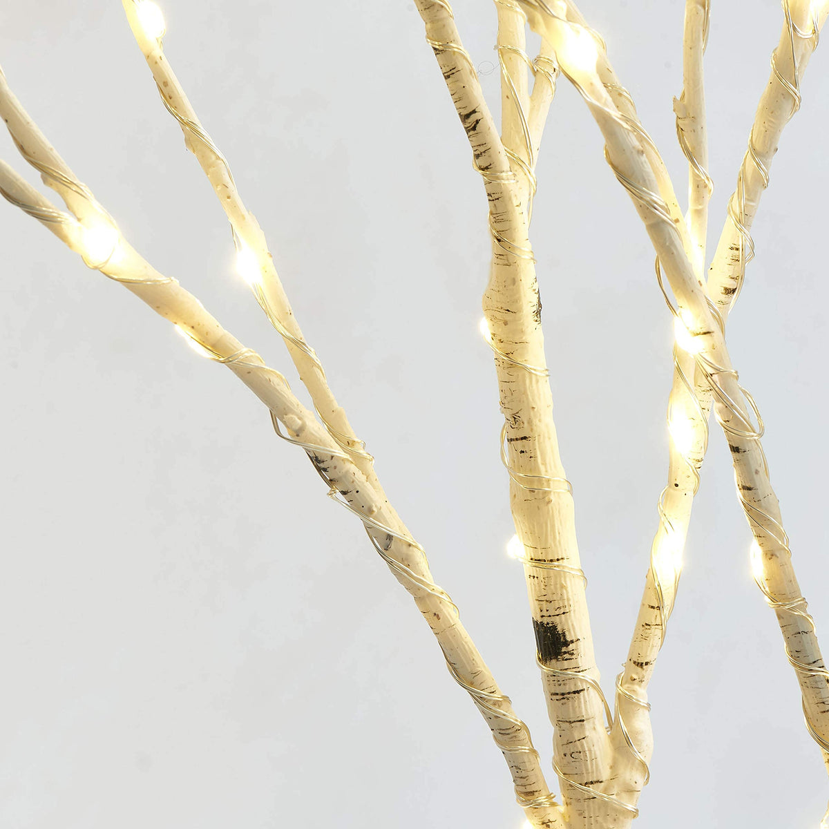 Lighted White Birch Twig Branches 30IN 150 LED with Timer and Dimmer L45520