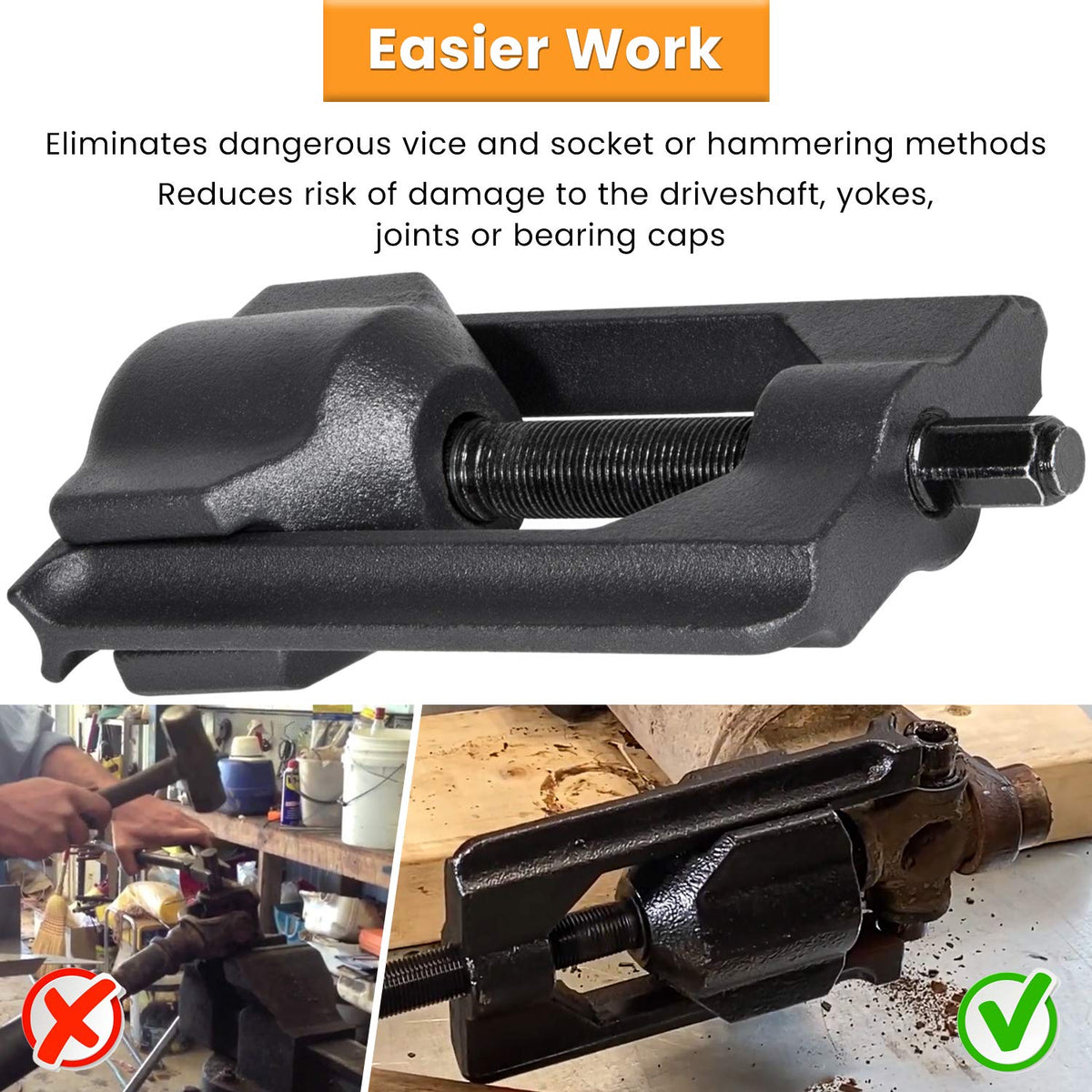 Heavy-Duty Universal Joint Puller Bearing Cup Installer Tool Q754