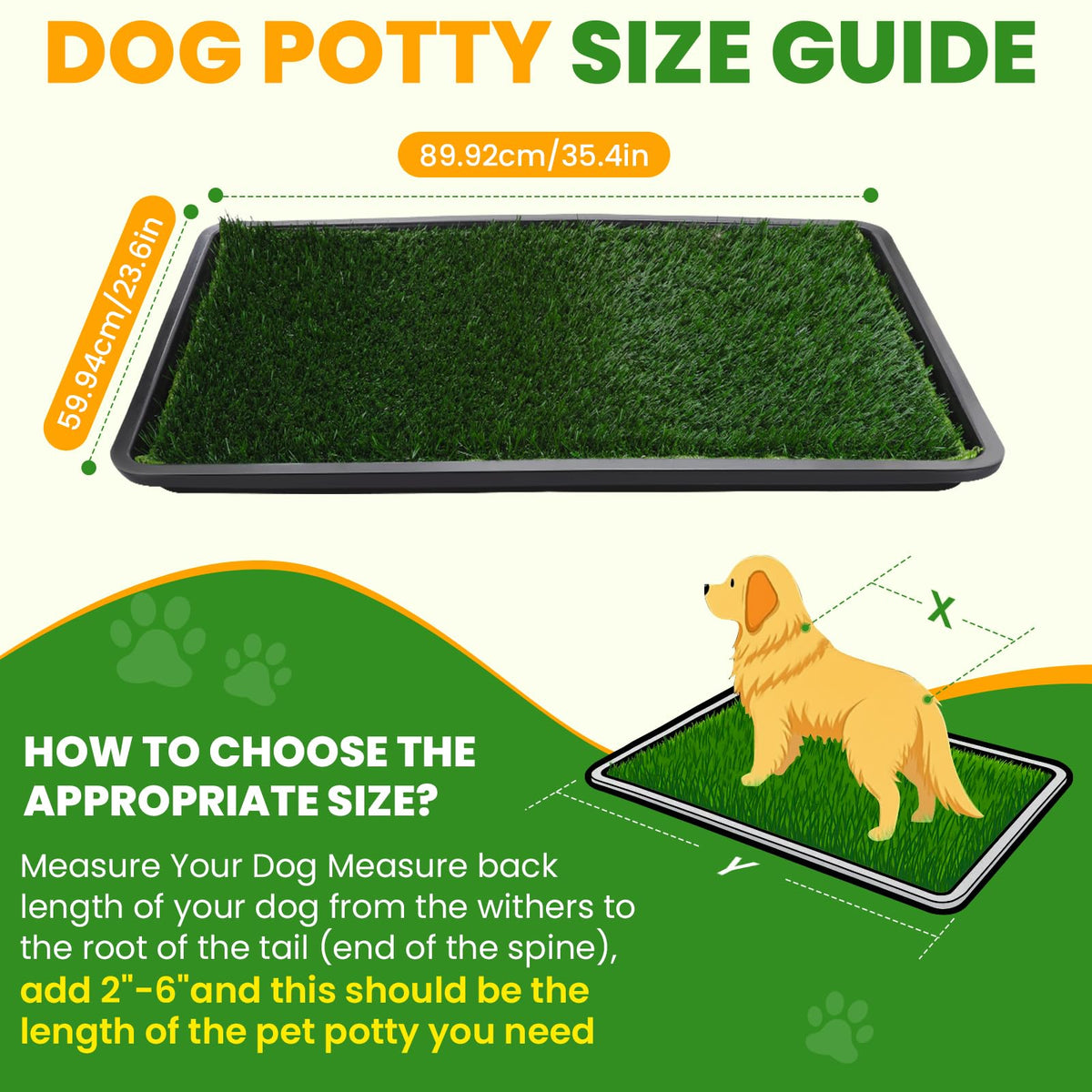 Artificial Grass Dog Potty Pad with Tray F190