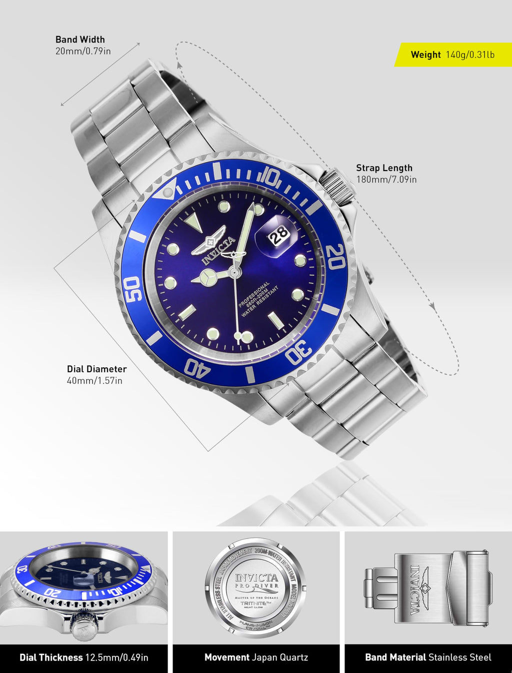 Men's Stainless Steel Quartz Watch T4254