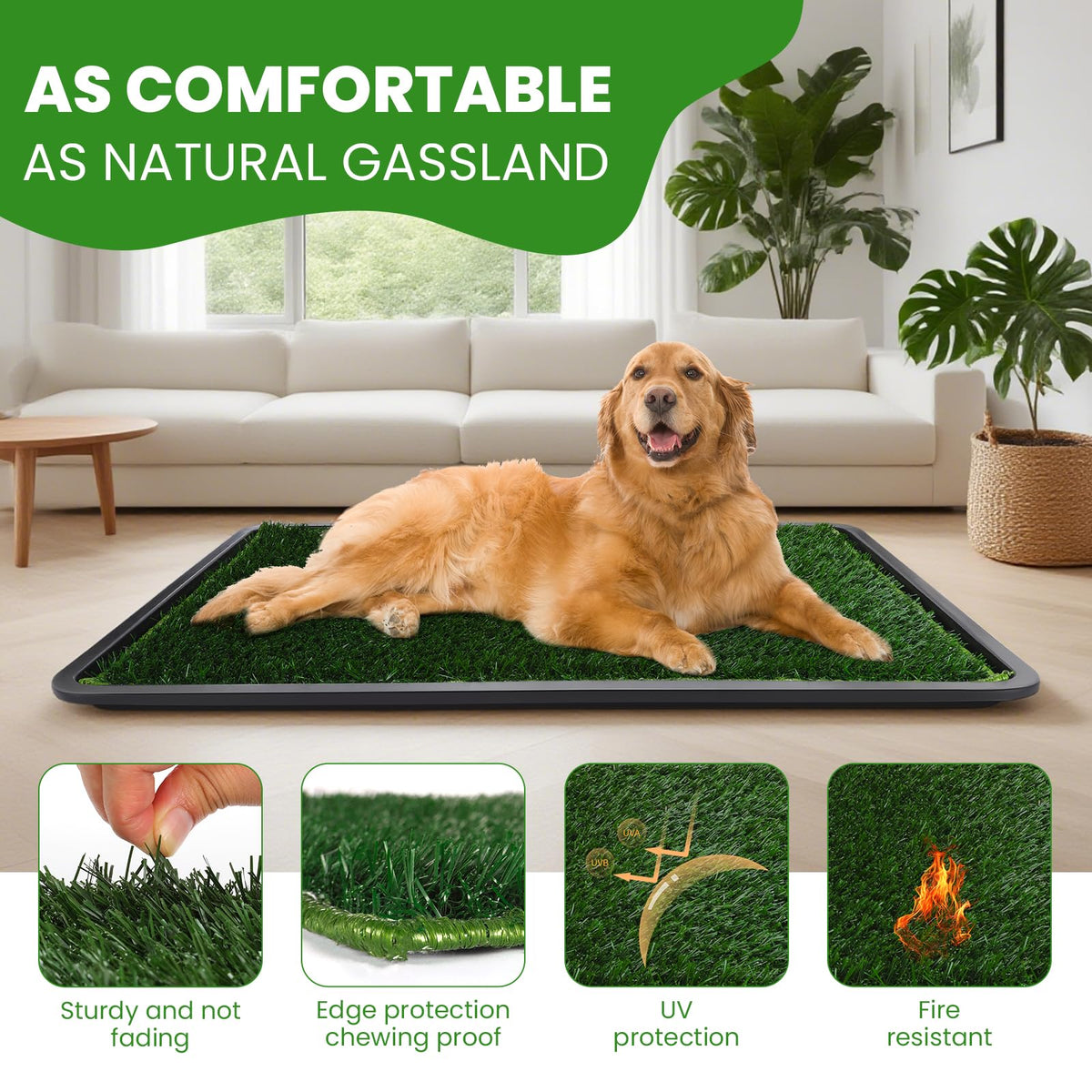 Artificial Grass Dog Potty Pad with Tray F190