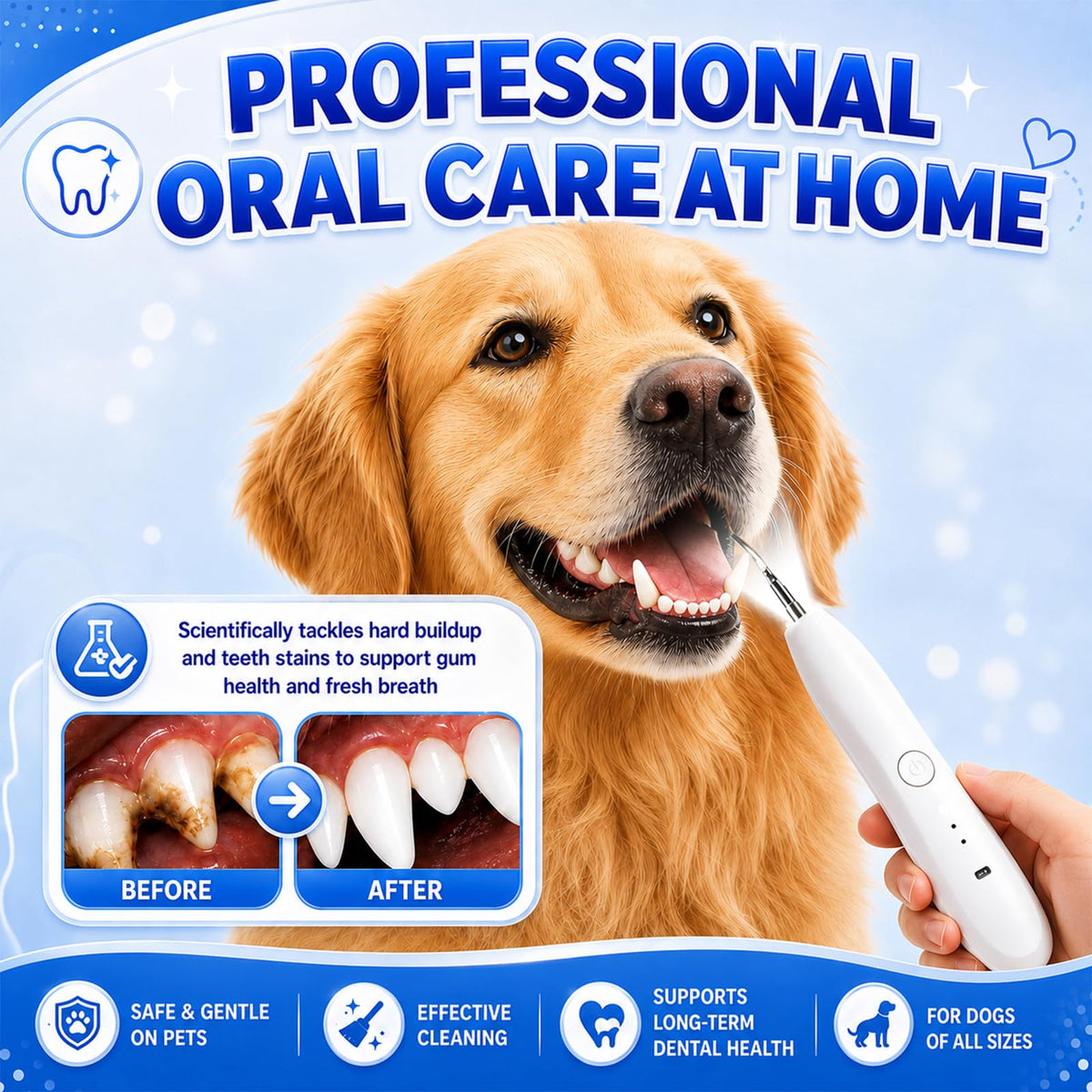 Dog Tartar Ultrasonic Teeth Cleaning Kit T234538