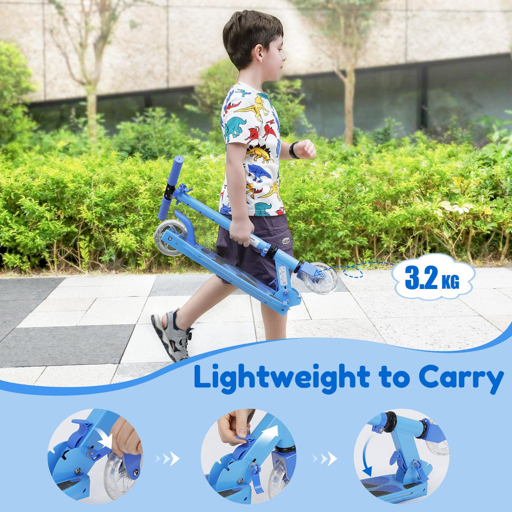 2 Wheel Adjustable Height Foldable Lightweight Kick Scooter F1861