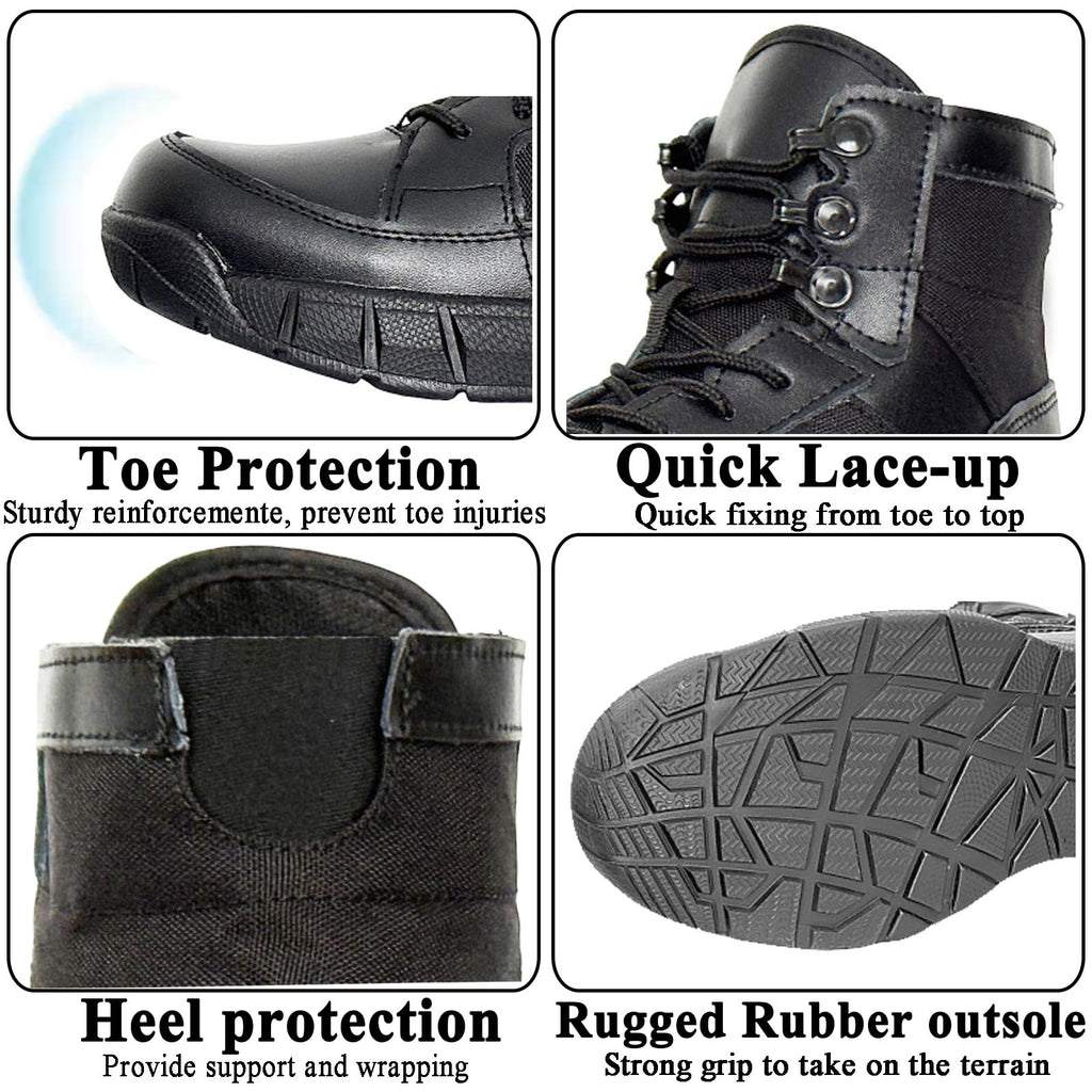 6 Inch Lightweight Tactical Combat Boots Coyote Military Hiking Shoes T9914