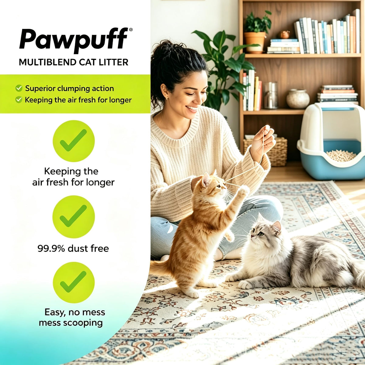 Tofu Cat Litter Low Dust Fast Clumping Flushable 2-Pack 22 lb S8207