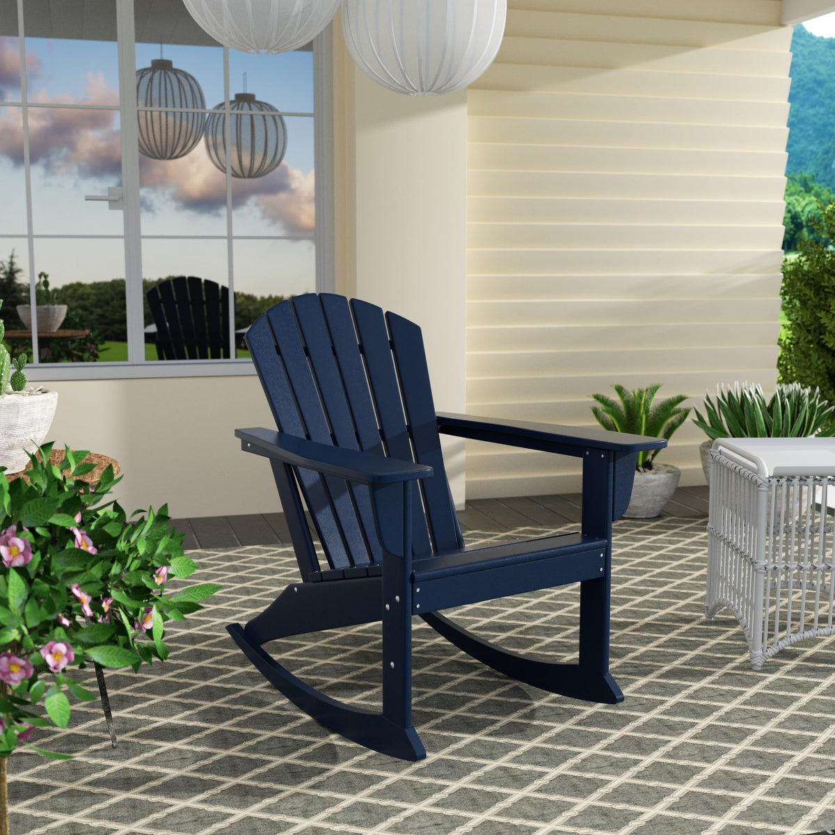 Navy Blue HDPE Adirondack Chair X8591
