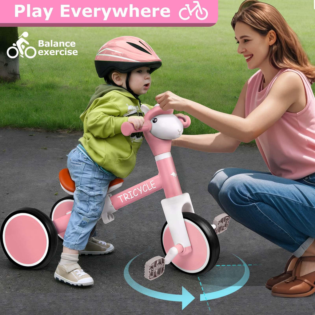 4-in-1 Kids Tricycle with Light & Music A515581