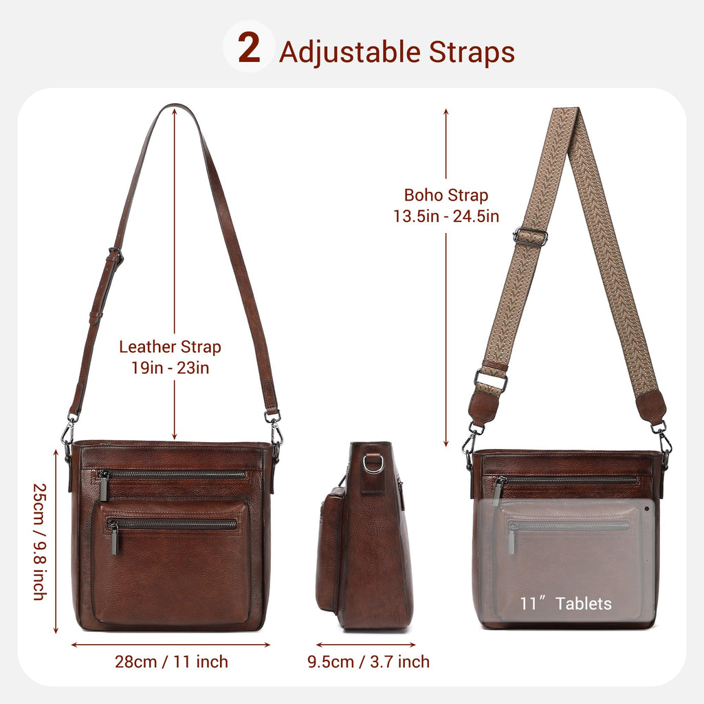 Genuine Leather Crossbody Purses Bags V643181