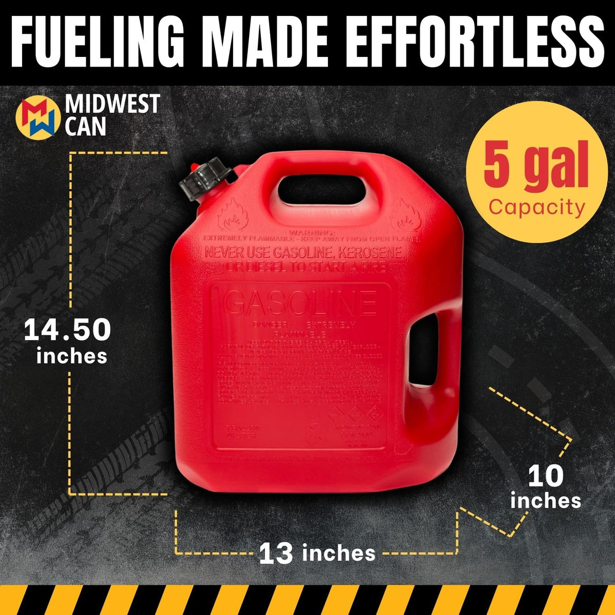 5-Gallon Gas Can Fuel Container with Spout D744693