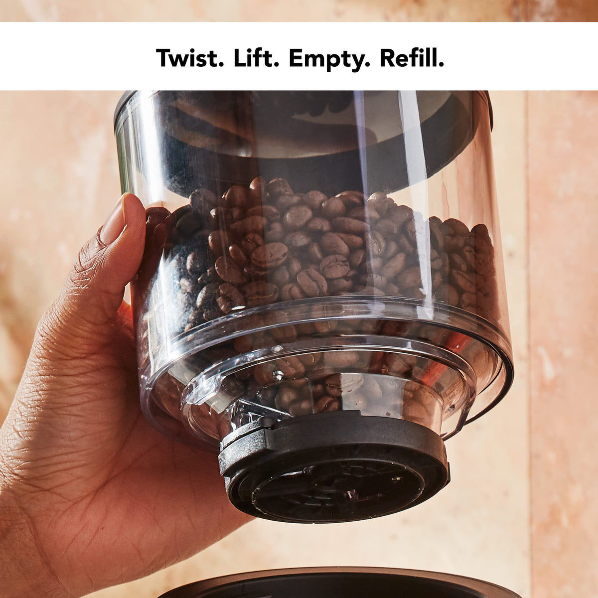 Charcoal Grey Burr Coffee Grinder V97806