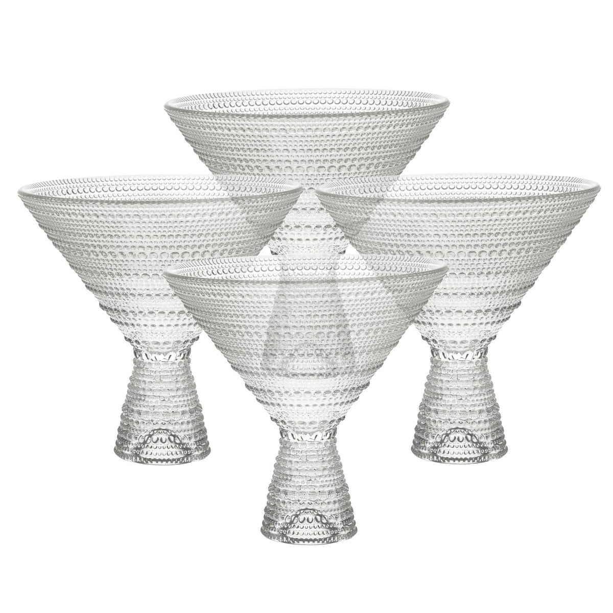 Clear 11.5 Ounce Glass Martini Set of 4 S8136