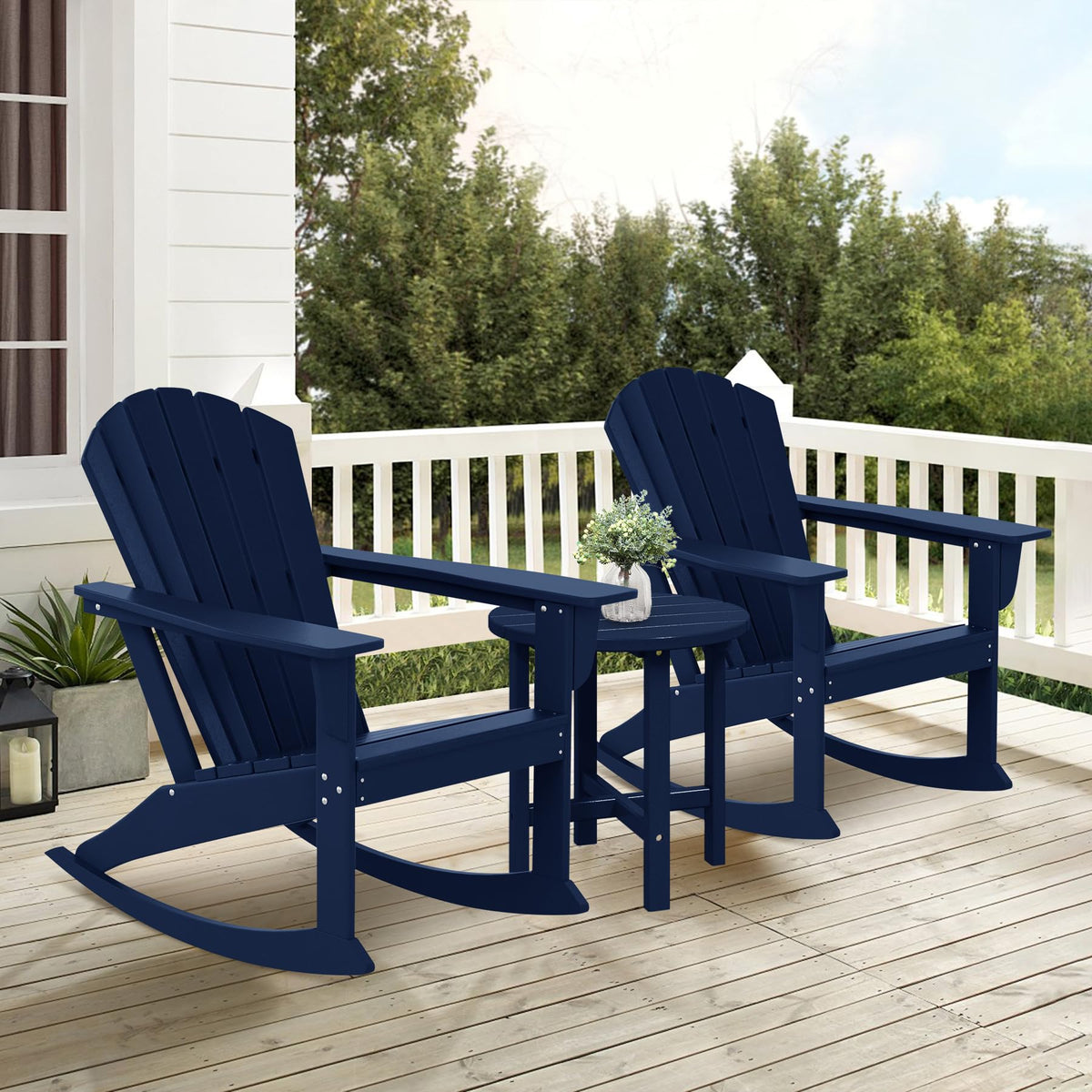 Navy Blue HDPE Adirondack Chair X8591
