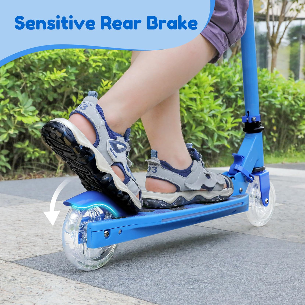 2 Wheel Adjustable Height Foldable Lightweight Kick Scooter F1861
