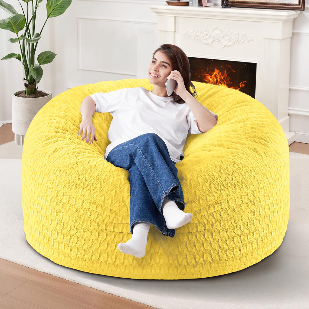 3FT Yellow Memory Foam Bean Bag Chair Y962904