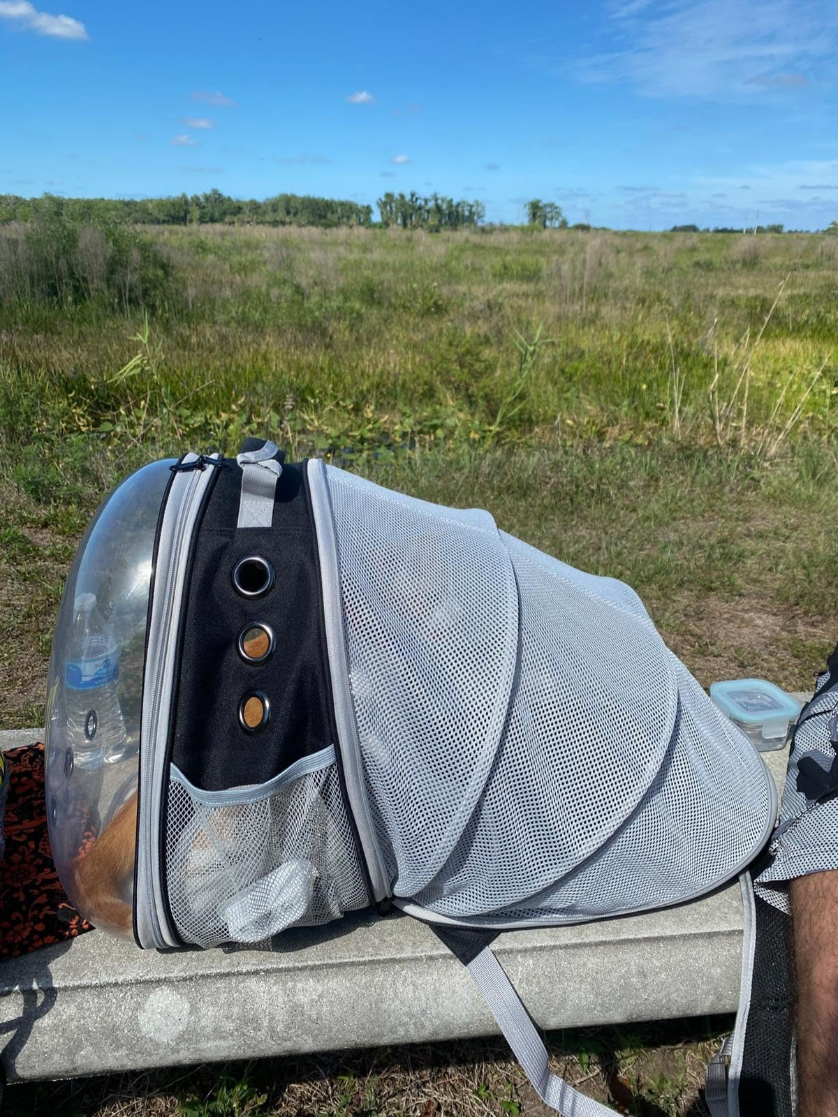 Expandable Cat Backpack Carrier with Bubble Window S705