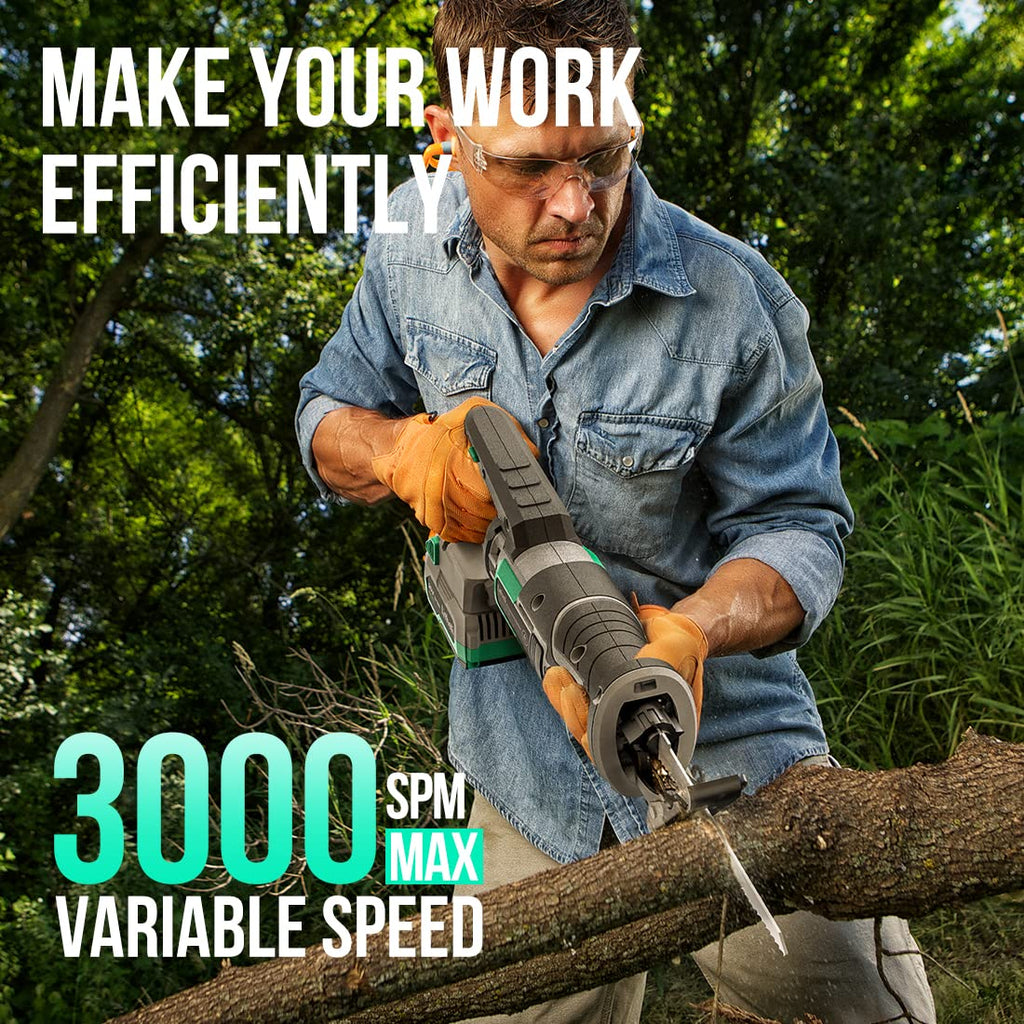 Cordless Reciprocating Saw with 20V 4.0 Ah Battery & Charger Z153