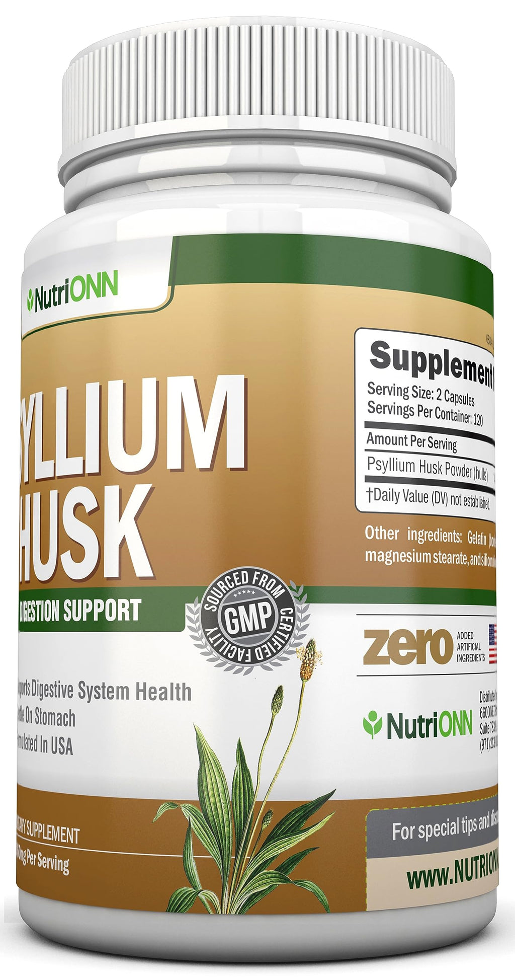 1450mg 240 Capsules Psyllium Husk Fiber Supplement O487
