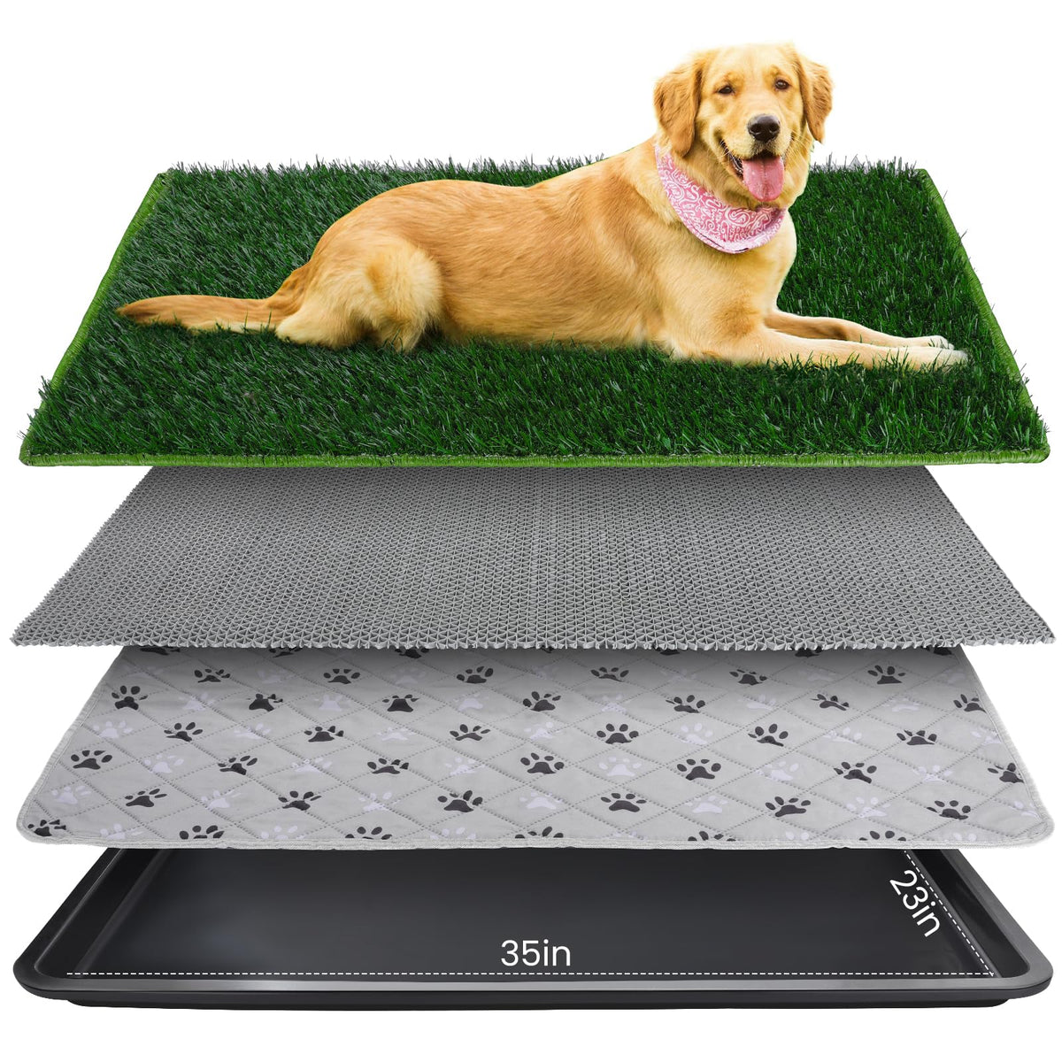 Artificial Grass Dog Potty Pad with Tray F190