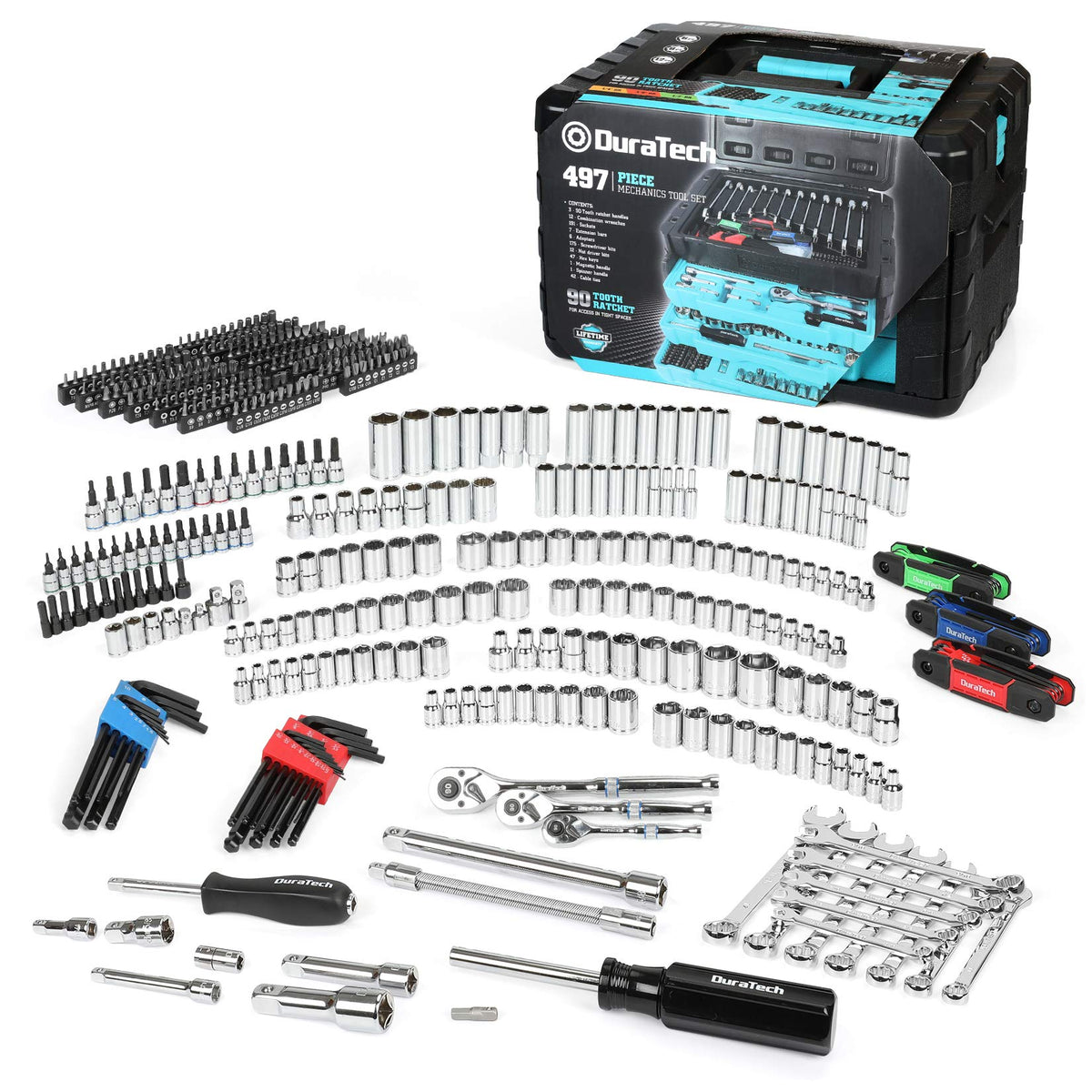 497-Piece Mechanics Tool Set with Tool Box O334