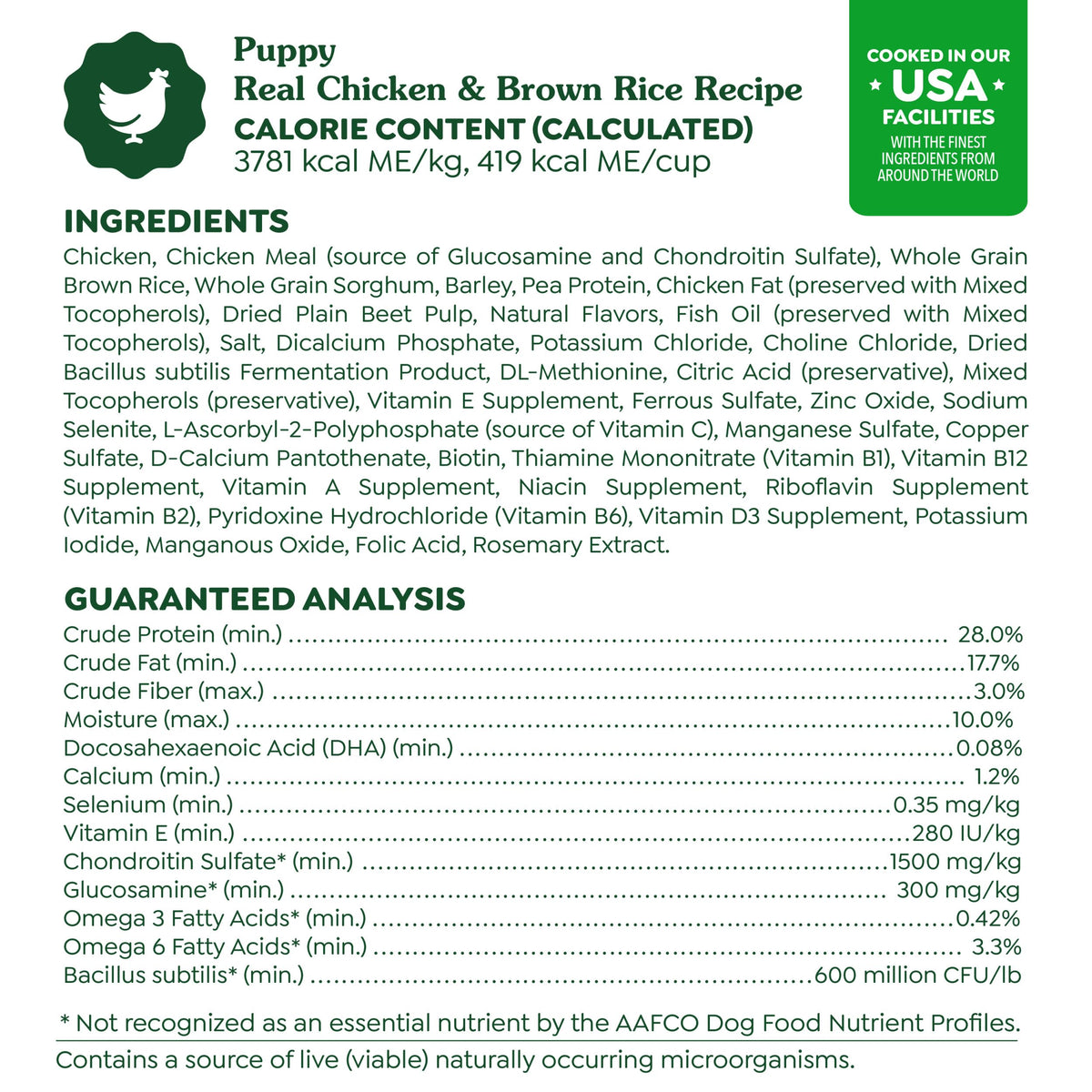 Puppy Dry Dog Food Chicken & Rice 13.5 lb F3347