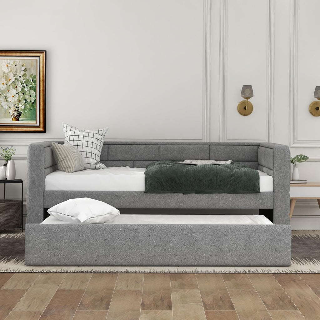 Twin Upholstered Daybed with Trundle H256