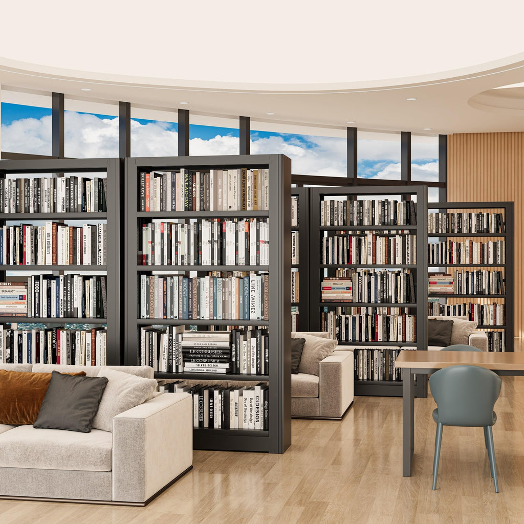 Heavy Duty 5-Shelf Metal Bookshelf C58564