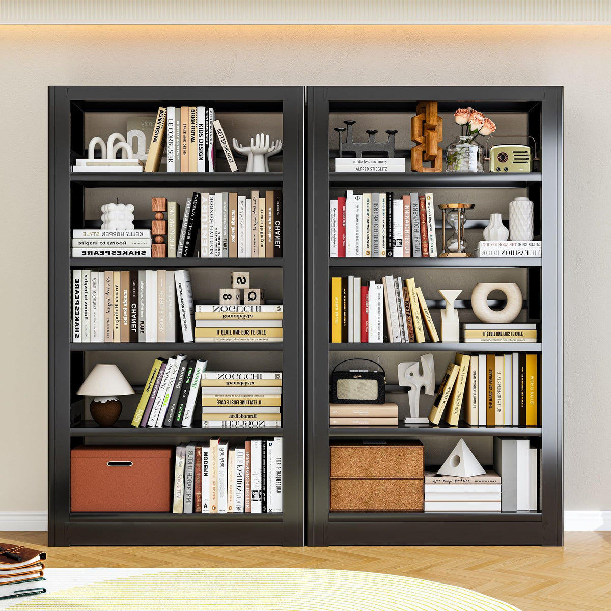 Heavy Duty 5-Shelf Metal Bookshelf C58564