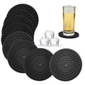 Silicone Coasters Set of 8 Black S76264
