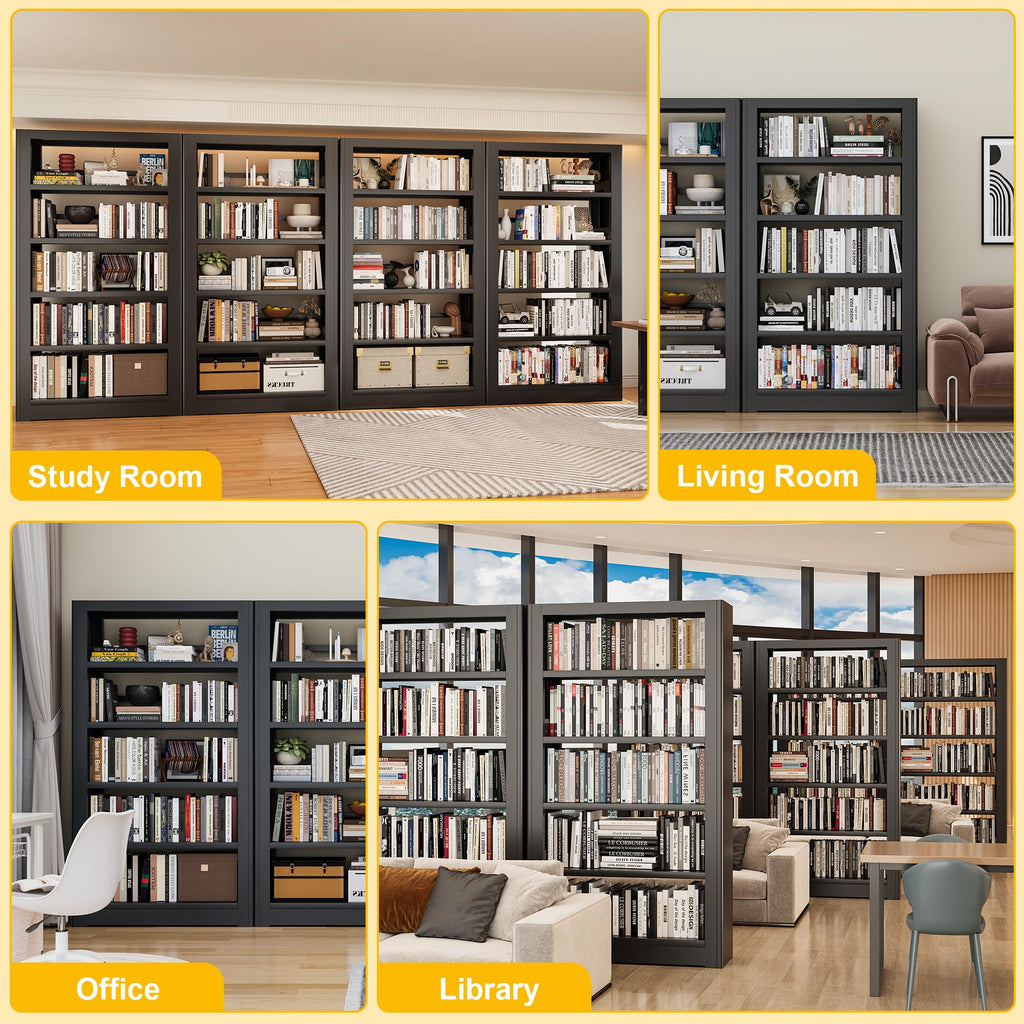 Heavy Duty 5-Shelf Metal Bookshelf C58564
