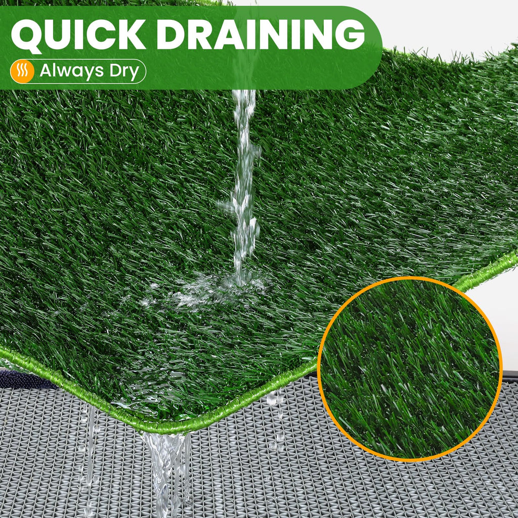 Artificial Grass Dog Potty Pad with Tray F190