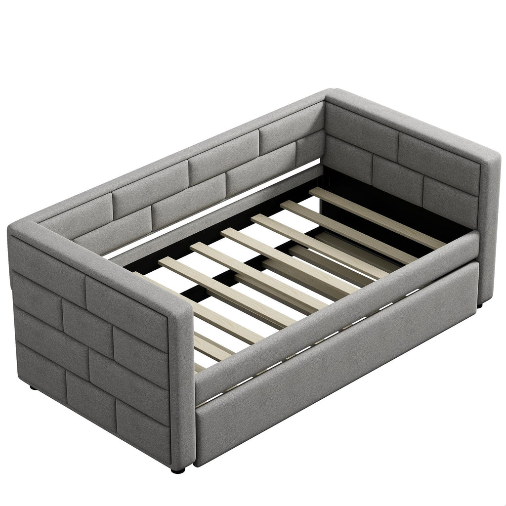 Twin Upholstered Daybed with Trundle H256