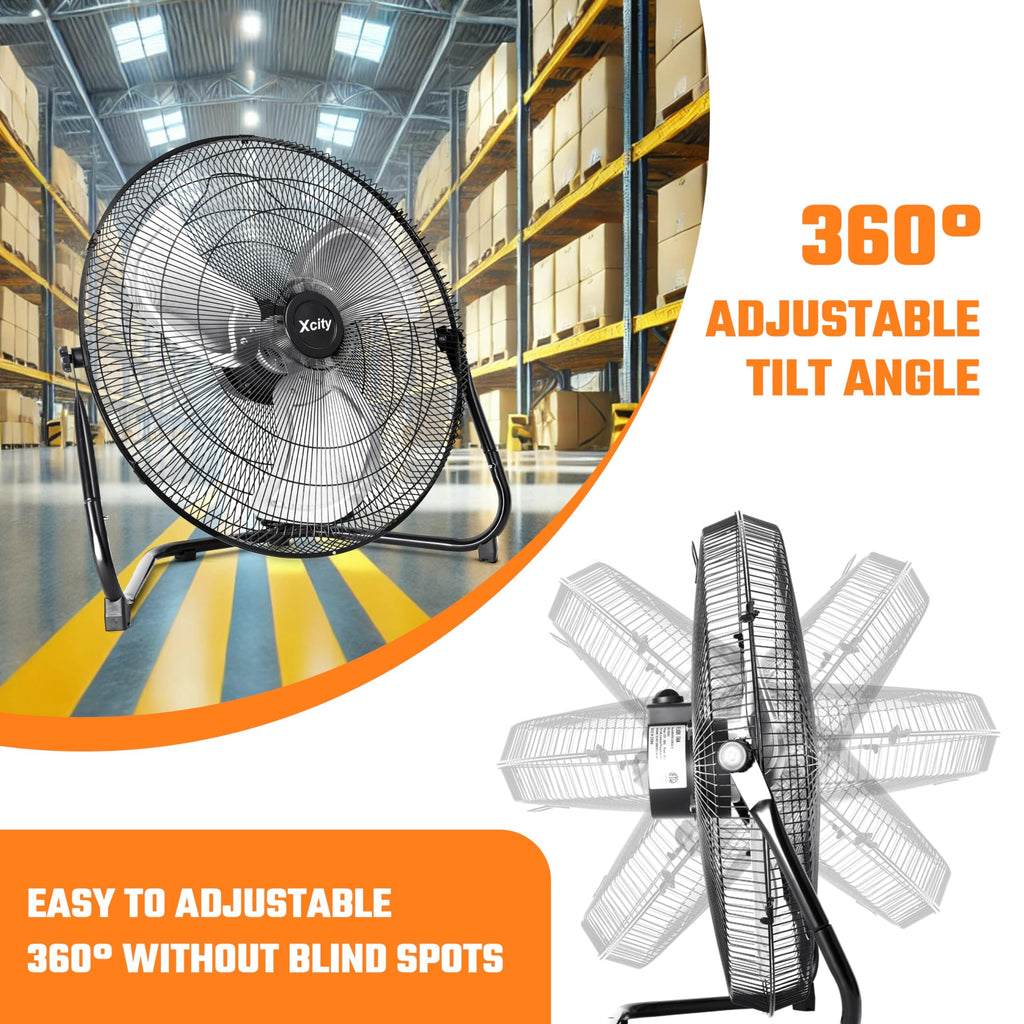 20 Inch 3-speed Metal Floor Fan O312992