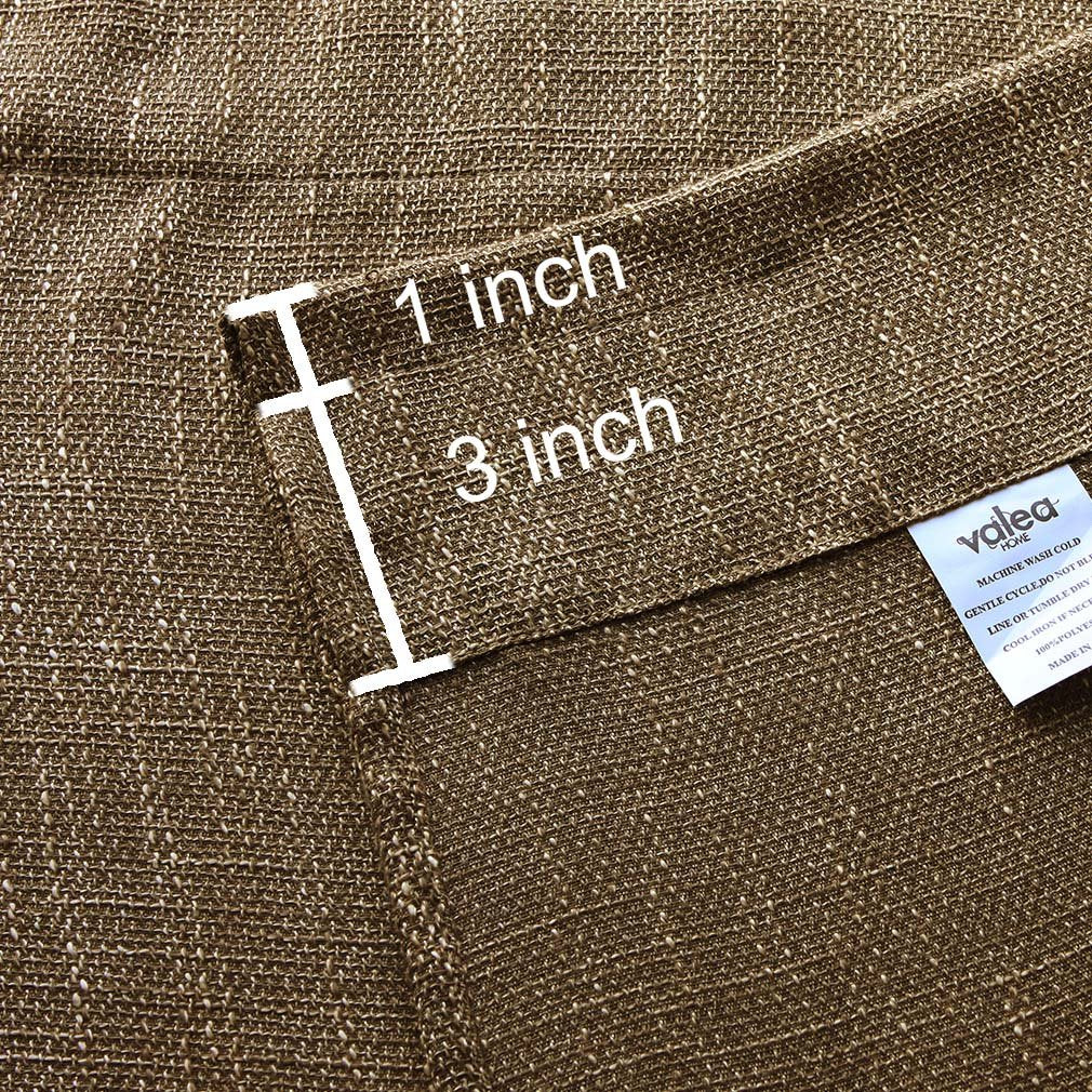 Soft Burlap Natural Tan Rod Pocket Window Curtain Panel 37" x 84" L72685